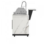 Forno Rimini White Countertop Outdoor Kitchen with 30" 62,600 BTU BBQ and 2 Beverage Centres (4.8 Cu. Ft.) - FODKT2575WHT