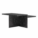 Brielle Two-Tiered Coffee Table - Faux Black Marble