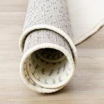 Kids Teddy Bear Area Rug - Cream Grey - 5' X 5' Round