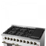 Forno Galiano 48" White Freestanding Double Oven Gas Range (6.58 Cu. Ft.) - FFSGS6244-48WHT