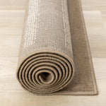 Functional Contemporary Lines Area Rug - Brown Cream - 8' X 11'