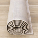 Logan Contemporary Modern Area Rug - Beige Cream - 8' X 11'