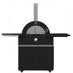 Forno All'Aperto Black Countertop Outdoor Kitchen with 86,600 BTU BBQ, 24" Plancha and 18" Pizza Oven - FODKT2568BLK