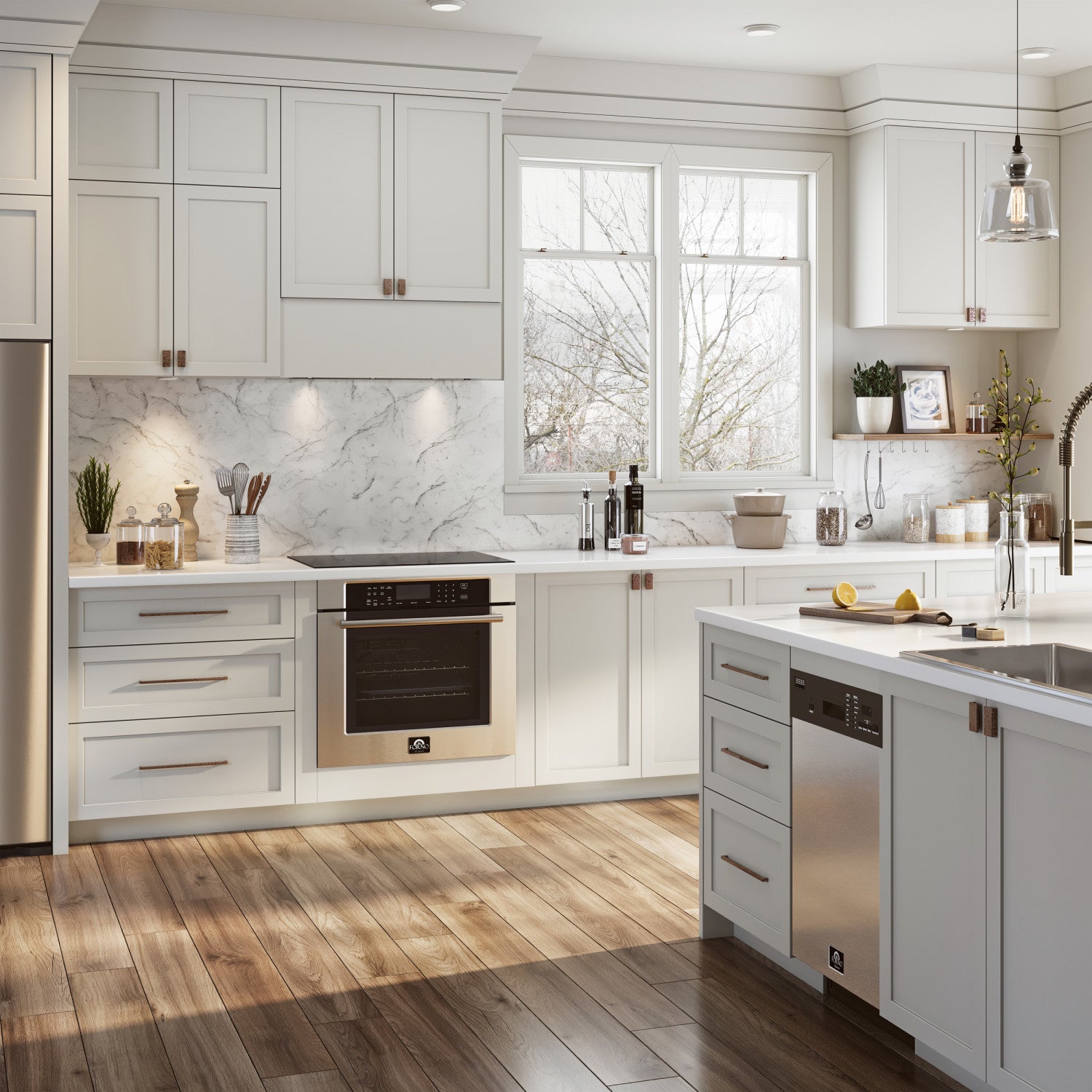 Forno Polo 18" Stainless Steel Built-in Front Control Dishwasher (52 dBa) - FDWBI8041-18S