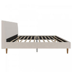 Daphne Upholstered Full Bed - Ivory Velvet