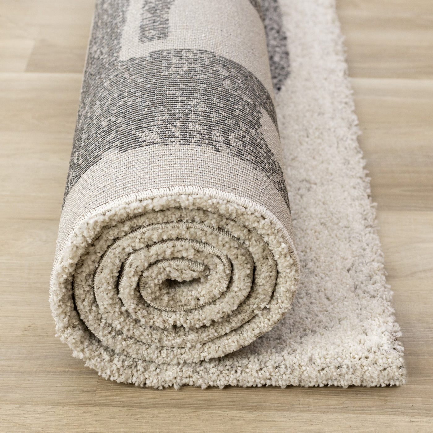 Marquee Modern Abstract Area Rug - Cream Black - 5' X 8'