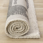 Marquee Modern Abstract Area Rug - Cream Black - 5' X 8'