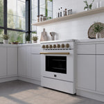 Forno Paolo White Freestanding Electric Range With True Convection (4.38 Cu. Ft.) - FFSEL6011-30WHT