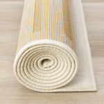Functional Modern Curves Area Rug - Cream Yellow - 7' X 10'