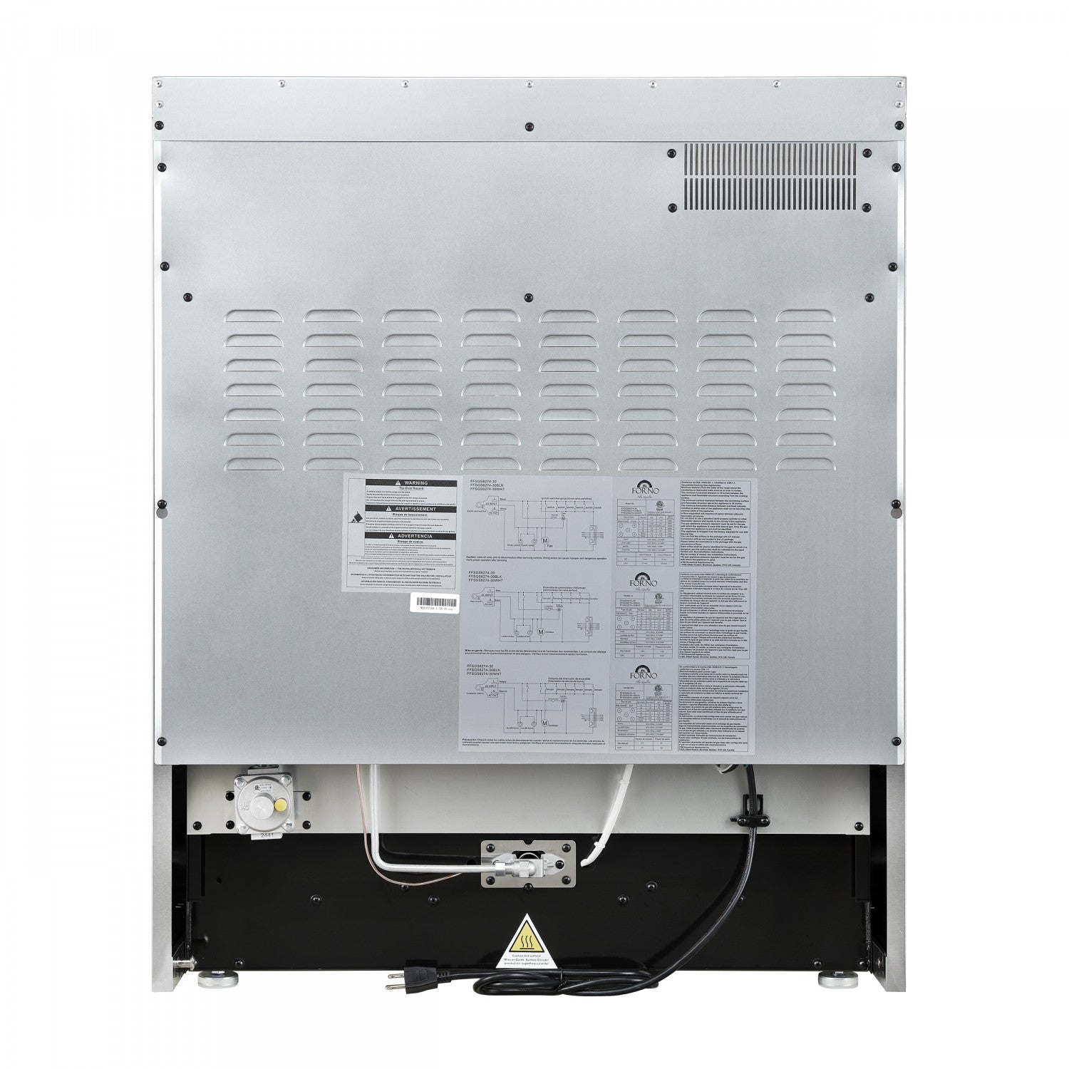 Forno Giovanni 30" Black Freestanding Gas Range (4.32 Cu. Ft.) - FFSGS6274-30BLK