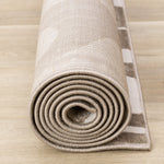 Logan Modern Area Rug - Brown Cream - 5' X 8'