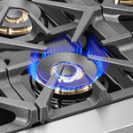 Forno Capriasca 48" Stainless Steel Freestanding Dual Fuel Double Oven Range with Air Fry (6.58 Cu. Ft.) - FFSGS6387-48