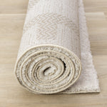 Luxury Plush Textured Shapes Area Rug - Cream - 8' X 11'