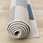 Finley Modern Geometric Area Rug - 5' X 8' - Blue/White