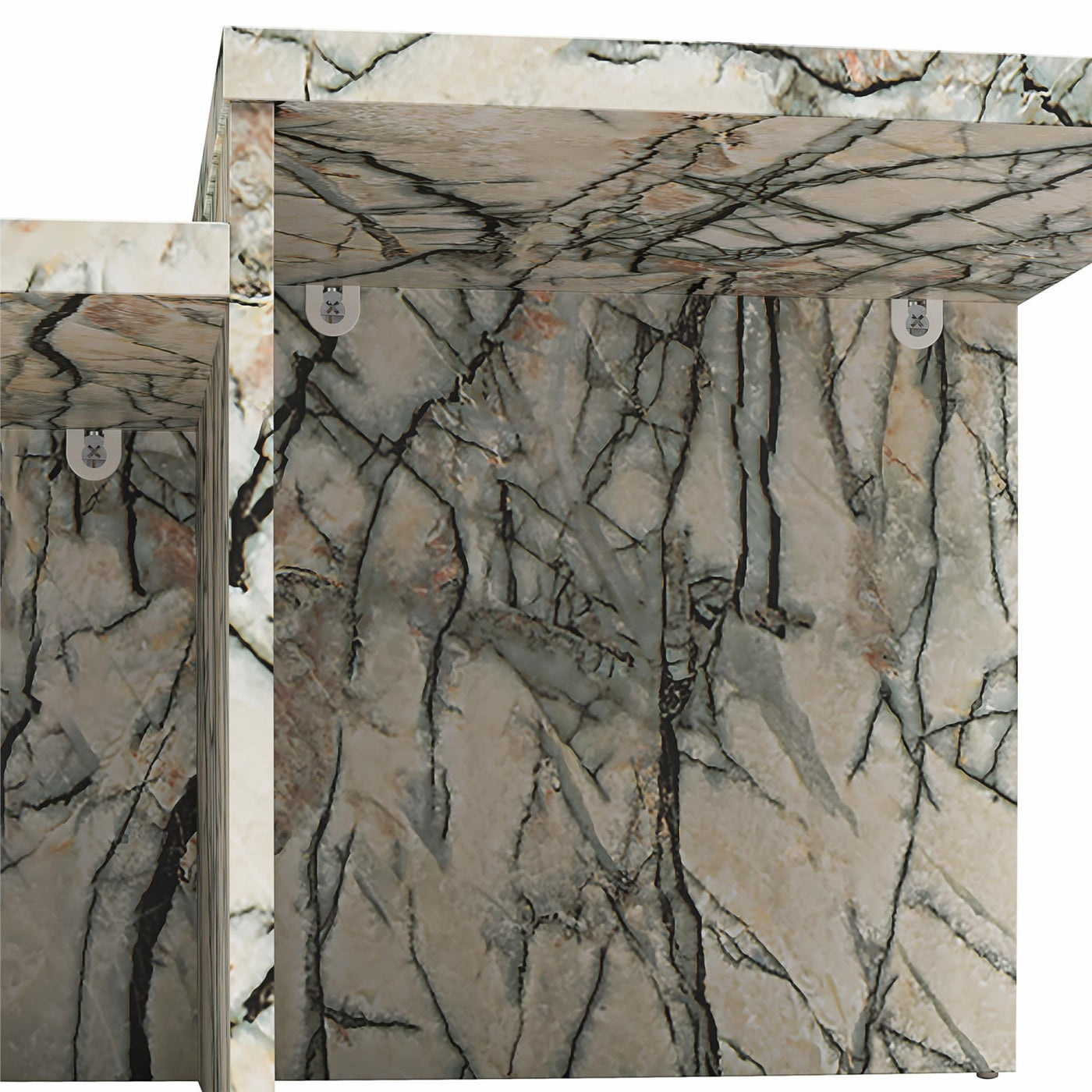 Brielle Two-Tiered Coffee Table - Faux Onyx Marble