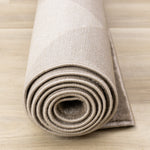 Logan Modern Diamonds Area Rug - Brown Cream - 7' X 10'
