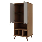 Applesham Display Cabinet - Off White/Maple Cream