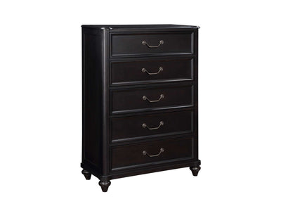 Herman 5 Drawer Chest - Charcoal Brown
