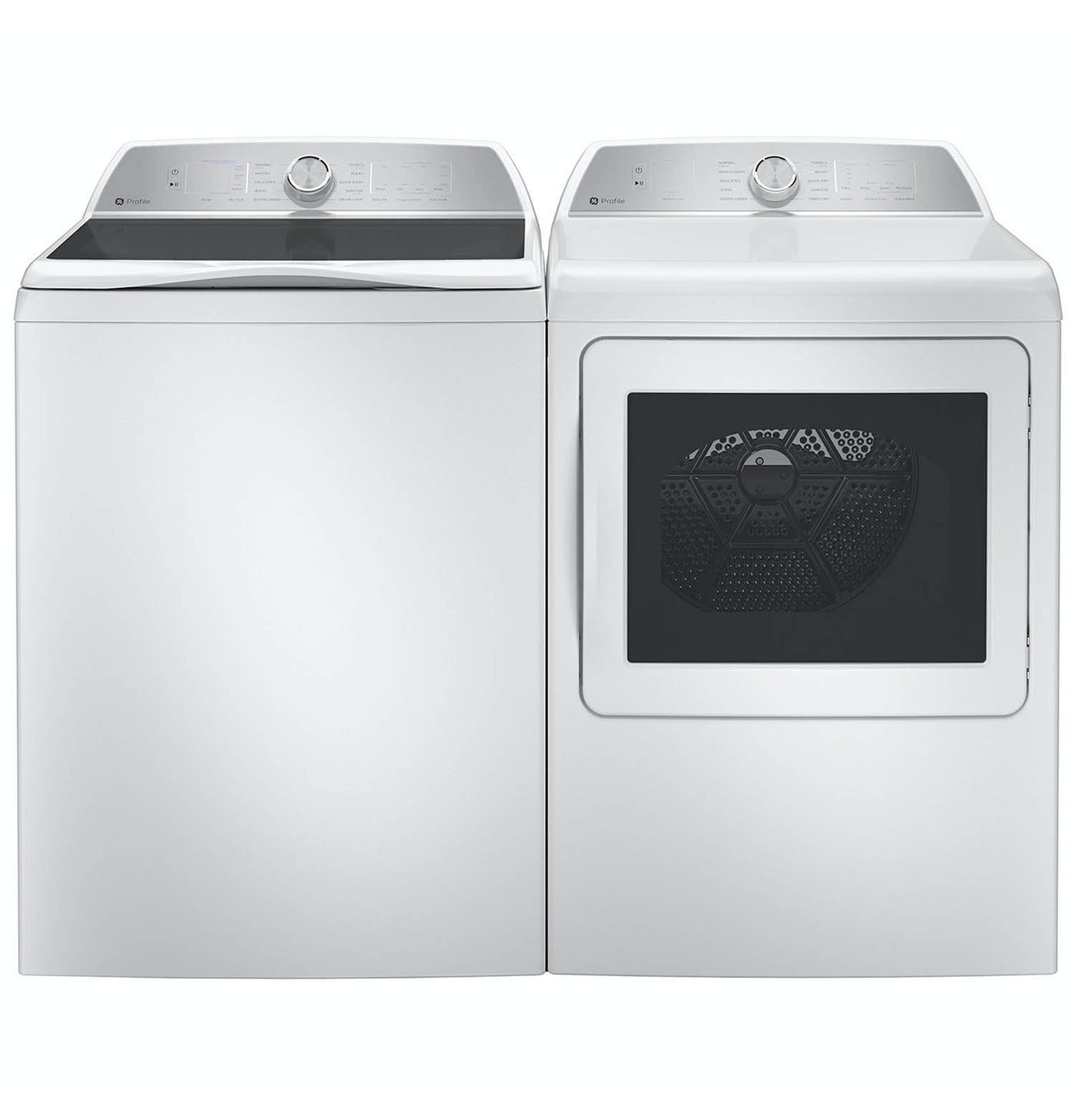 GE Profile White Top Load Washer (5.8 IEC cu. ft.) & GE Profile White Gas Dryer (7.4 cu. ft.) - PTW600BSRWS/PTD60GBSRWS