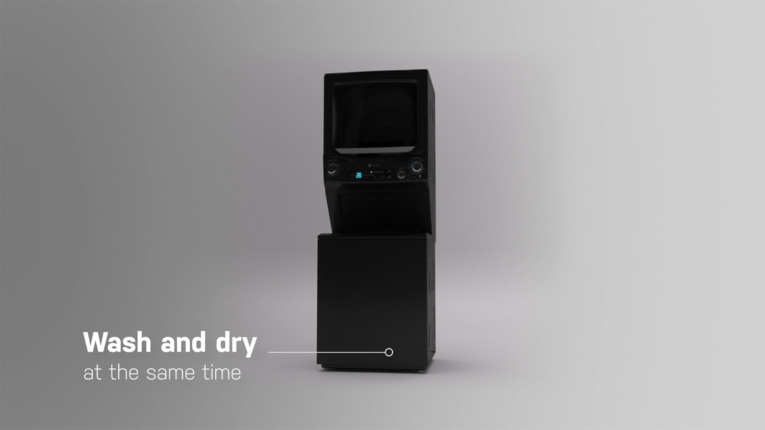 GE Diamond Grey Unitized Spacemaker (10.4 Cu. Ft.) - GUD57EEMTDG