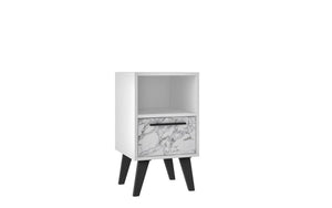 Kismayo Night Table - White Marble
