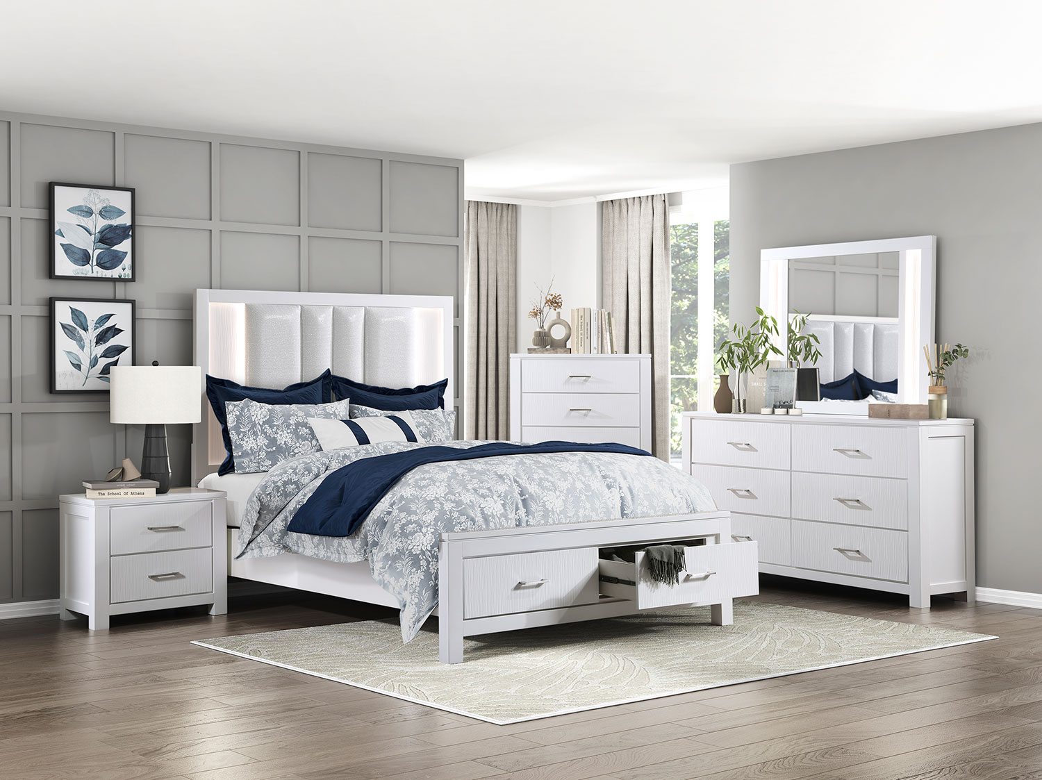 Paris 5-Drawer Chest - White
