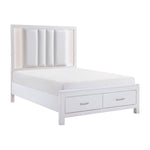 Paris 6-Piece Queen Storage Bedroom Package - White, Silver