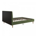 Daphne Upholstered Full Bed - Olive Green Velvet