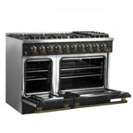 Forno Galiano 48" Black Freestanding Double Oven Gas Range (6.58 Cu. Ft.) - FFSGS6244-48BLK