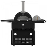 Forno All'Aperto Black Countertop Outdoor Kitchen with 86,600 BTU BBQ, 24" Plancha and 18" Pizza Oven - FODKT2568BLK