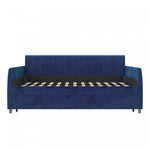Daphne Upholstered Twin Daybed with Twin Trundle - Blue Velvet