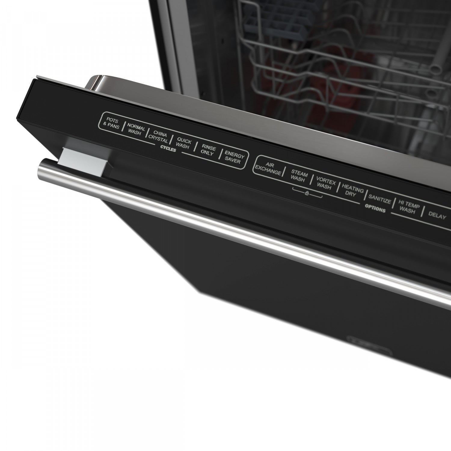 Forno Pozzo Black Built-in Top Control Dishwasher (49 dBa) - FDWBI8067-24BLK