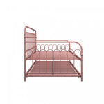 Novogratz Bright Pop Metal Twin Daybed with Trundle - Dusty Rose