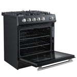 Forno Leonardo 30" Black Freestanding Gas Range (5.0 Cu. Ft.) - FFSGS1116-30BLK