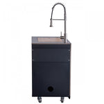 Forno Rimini Gray Countertop Outdoor Kitchen with 30" 62,600 BTU BBQ and Beverage Centre - FODKT2544BLK