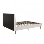 Daphne Upholstered Full Bed - Ivory Velvet