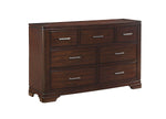 Arista 7-Drawer Dresser - Brown Cherry
