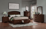 Arista 6-Piece Full Storage Bedroom Package - Brown Cherry