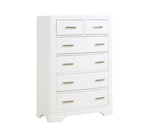 Arista 6-Drawer Chest - White