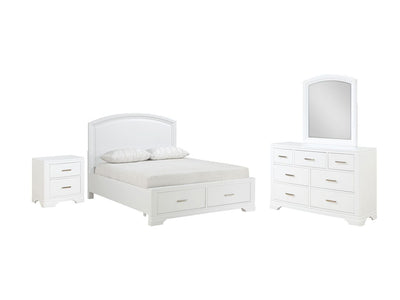 Arista 6-Piece Full Storage Bedroom Set - White