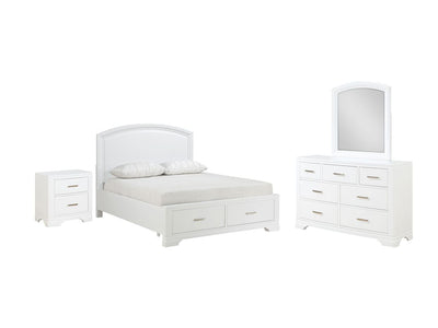 Arista 6-Piece King Storage Bedroom Set - White