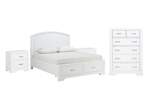 Arista 5-Piece Full Storage Bedroom Set - White