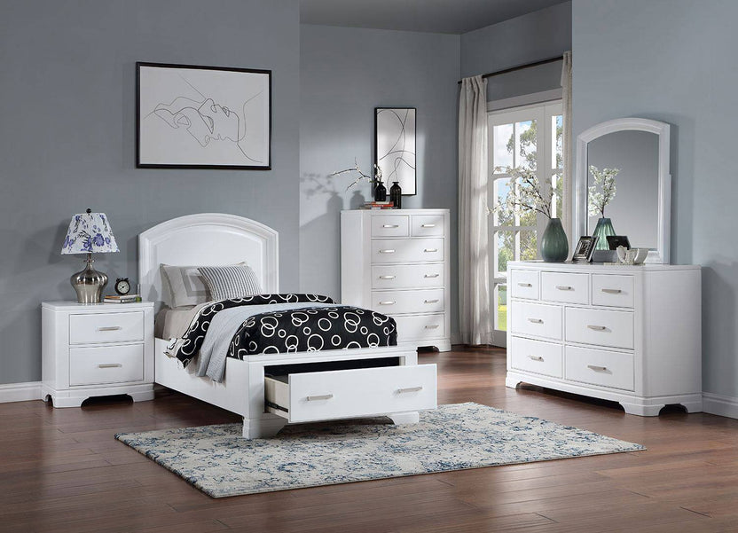 Arista 3Piece Twin Storage Bed White Leon's