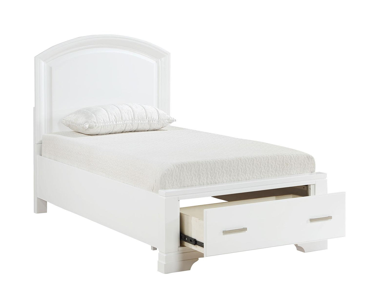 Arista 3-Piece Twin Storage Bed - White