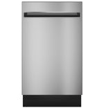 GE Stainless Steel Loft Kitchen Package with Bottom-Freezer Refrigerator, Electric Range & Compact Dishwasher