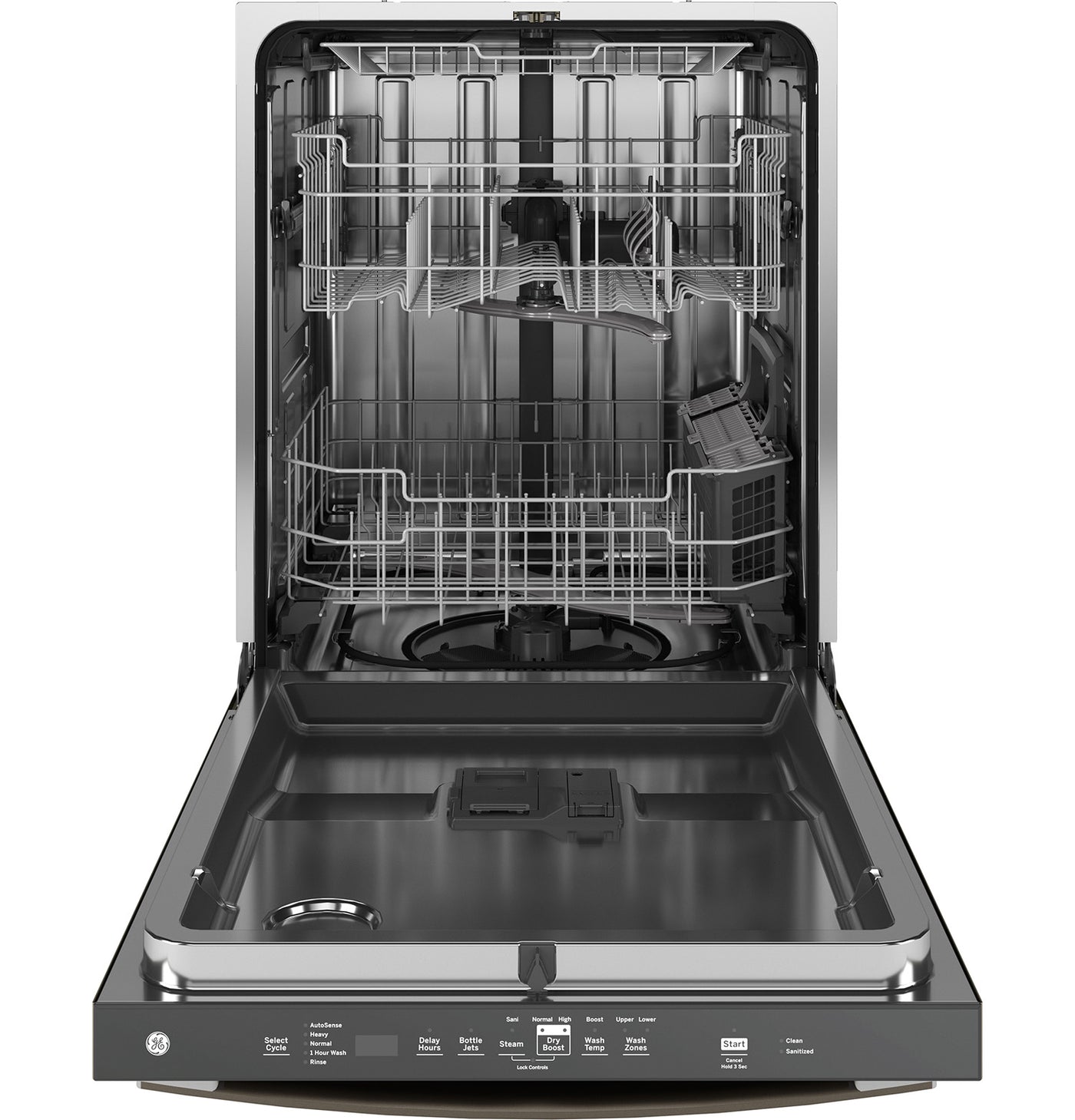 GE 24" Slate Top Control Dishwasher with Stainless Steel Interior and Third Rack - GDT650SMVES