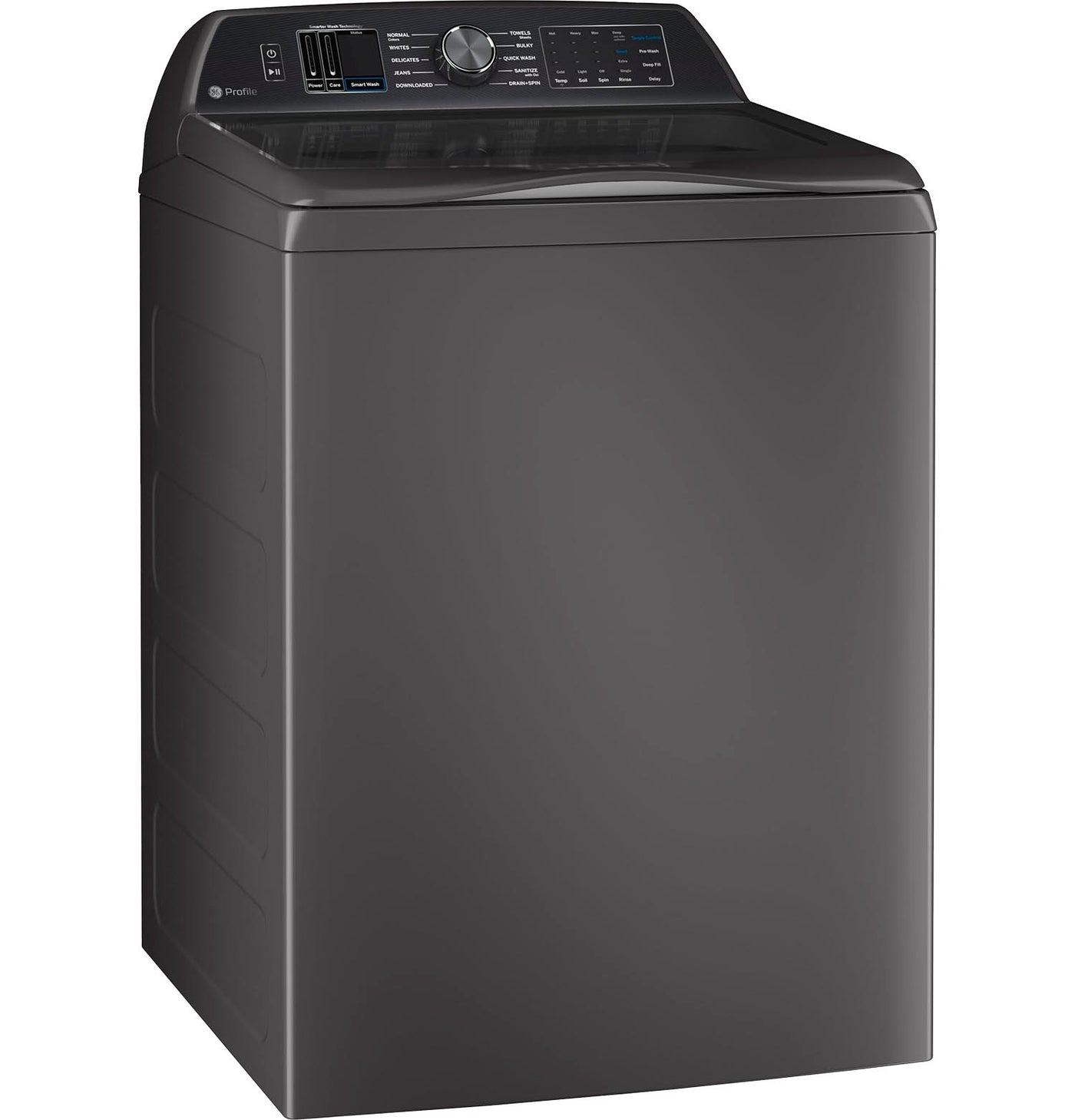 GE Profile Diamond Grey Top Load Washer with Smarter Wash Technology (6.2 Cu. Ft)- PTW700BPTDG