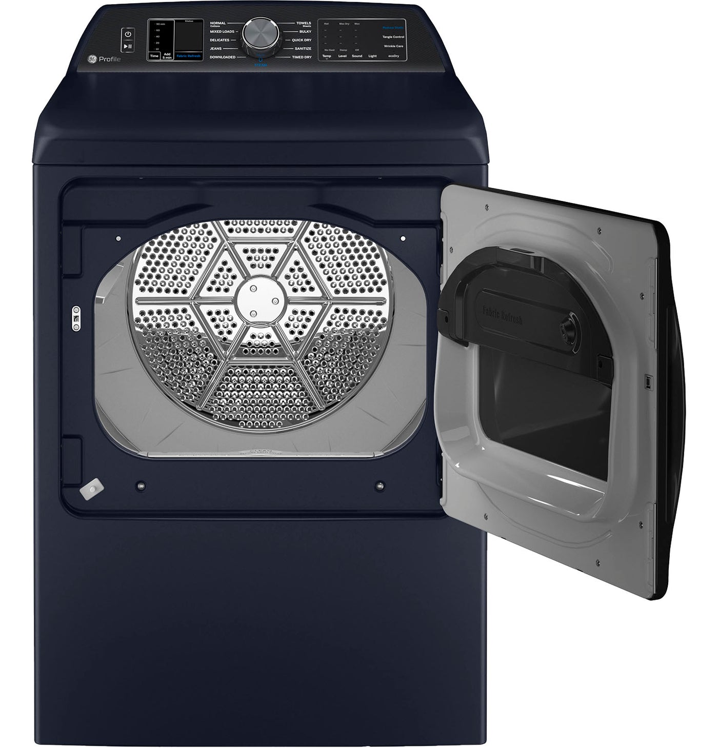 GE Profile Sapphire Blue Smart Electric Dryer with Fabric Refresh (7.3 Cu. Ft)- PTD90EBMTRS