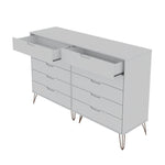 Nuuk 10-Drawer Double Dresser - White