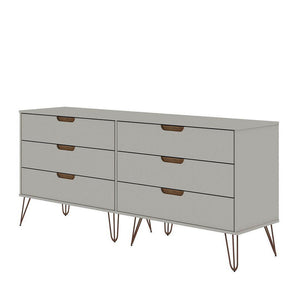 Nuuk 10-Drawer Double Dresser - Off White/Nature